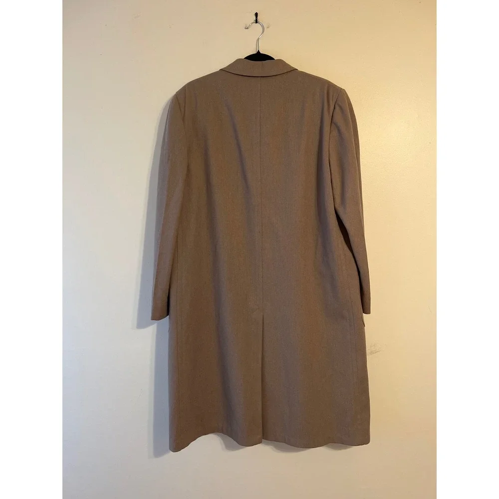Vintage Amalgamated Workers of America Union‎ Made Mens Overcoat Tan Brown Coat